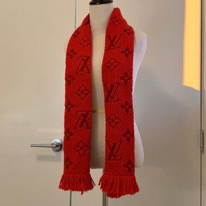 AUTHENTIC LOUIS VUITTON FUCHSIA LOGOMANIA SCARF